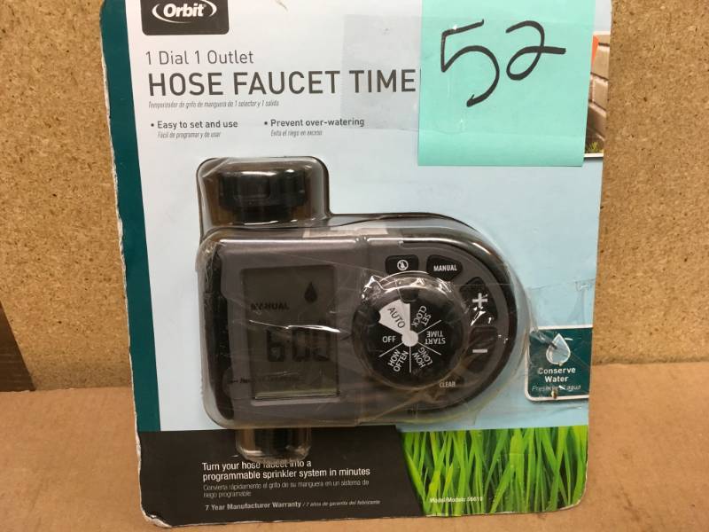 Orbit 1 Outlet Hose Faucet Timer In Good Condition Kx Real Deals