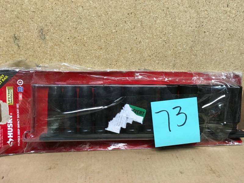 lot 73 image: Husky 12 in. Drive Deep SAE Impact Socket Set (11-Piece) in good condition