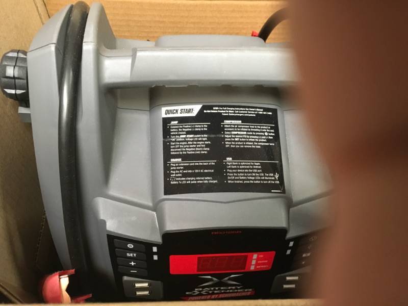 lot 77 image: Schumacher Battery Extender 12-Volt, 1,200 Amp Battery Jump Starter in good condition