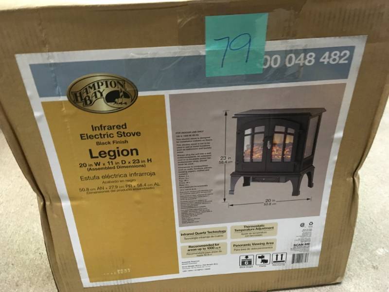 lot 79 image: Hampton Bay Legion 1,000 sq. ft. Panoramic Infrared Electric Stove in good condition
