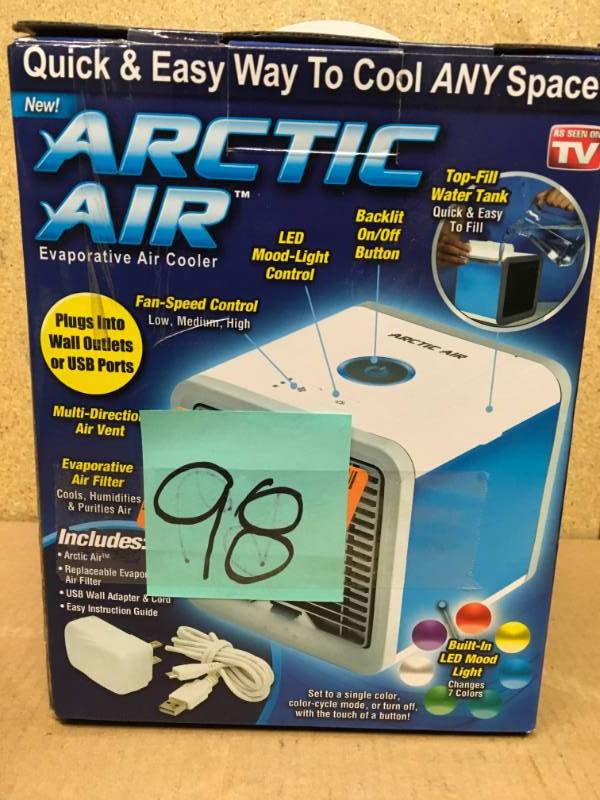 lot 98 image: Arctic Air Space Cooler White not used
