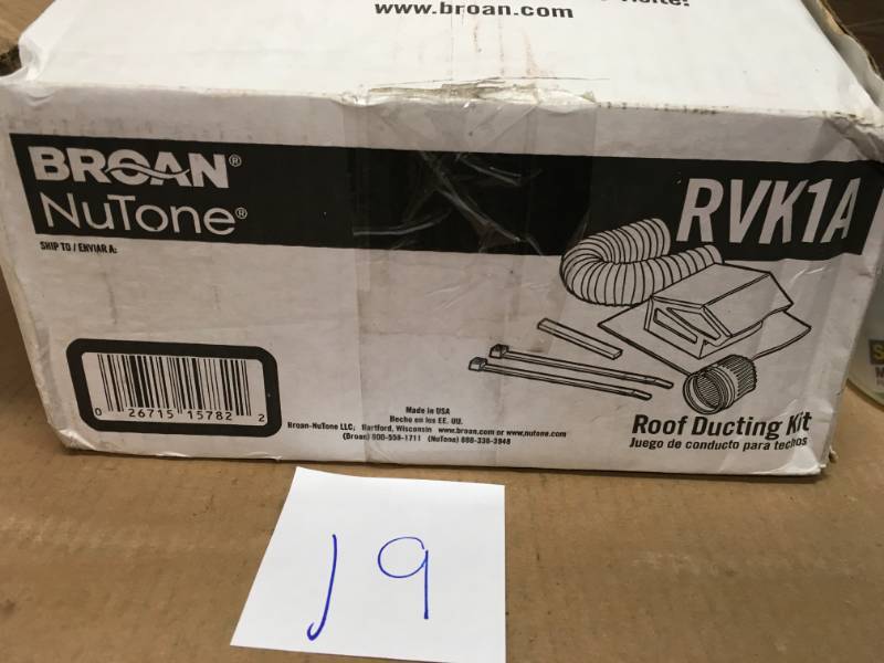 lot 19 image: Broan Roof Vent Kit n good condition
