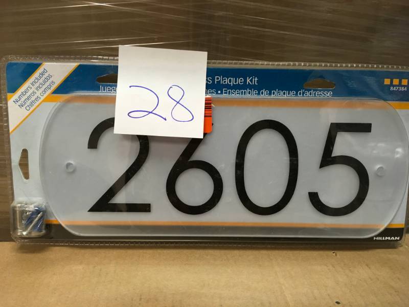 lot 28 image: Hillman 5-in x 13-in Plaque not used