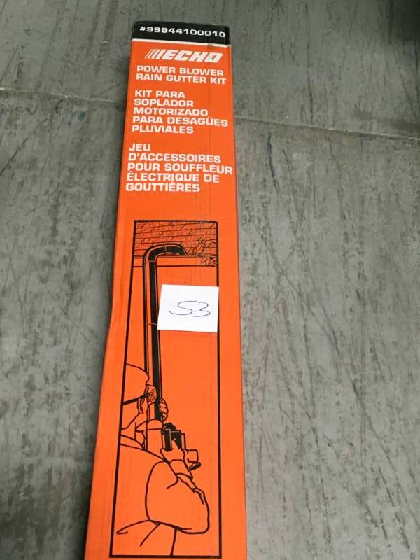 lot 53 image: ECHO Standard Rain Gutter Cleaning Kit for Leaf Blowers in good condition