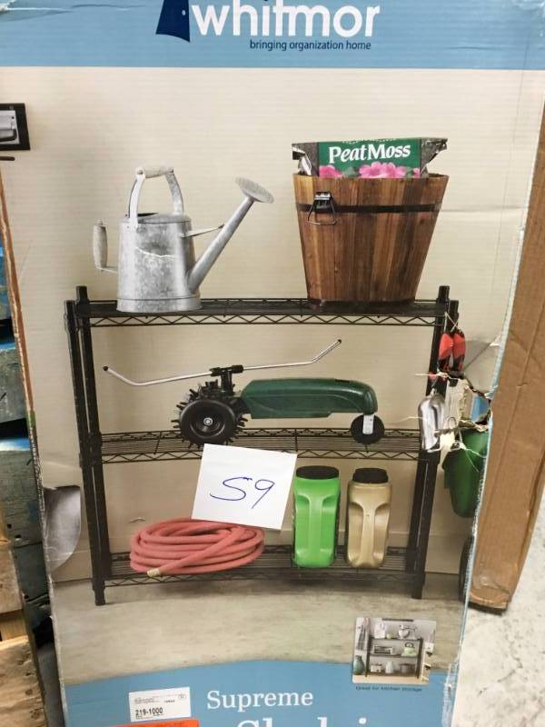 lot 59 image: Whitmor Deluxe Rack Collection 36 in. x 36 in. Supreme 3-Tier Shelving in Black in good condition