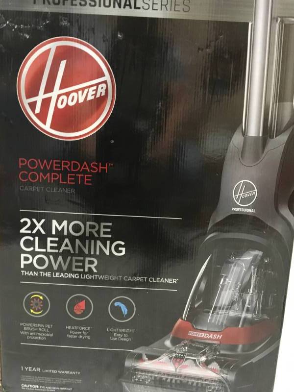 lot 63 image: Hoover Professional Series PowerDash Complete Upright Carpet Cleaner not used