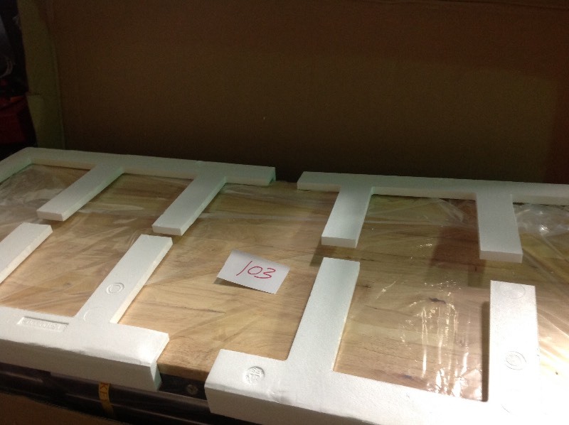 lot 103 image: Husky 62 in. 14-Drawer Mobile Workbench with Solid Wood Top, Black in good conditions