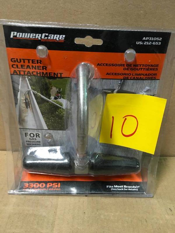 lot 10 image: Power Care 3,300 PSI Gutter-Cleaner Attachment for Gas Pressure Washers not used