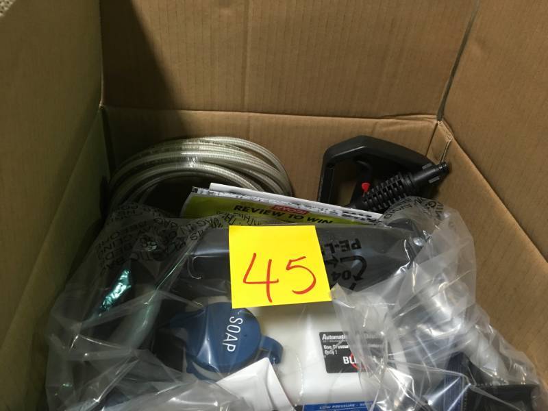 lot 45 image: RYOBI 1,800 psi 1.2 GPM Electric Pressure Washer in very good condition