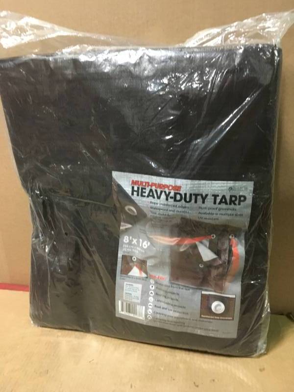 lot 58 image: Heavy-Duty Reversible Poly 10 mil Tarp Kit TAFCO in very good condition