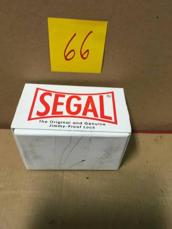 lot 66 image: Prime-Line 666667 Segal Single Cylinder Deadbolt Bronze FlatAngle Strike Brass Box Deadlock