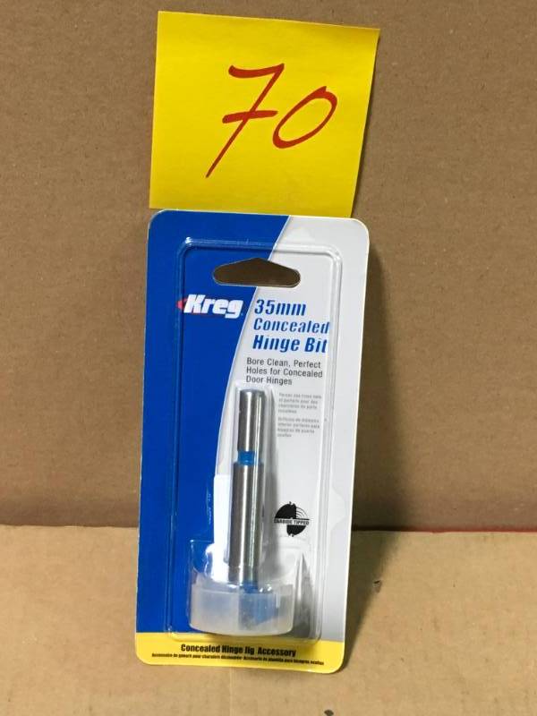 lot 70 image: Kreg 35mm Carbide Concealed Hinge Bit in very good condition