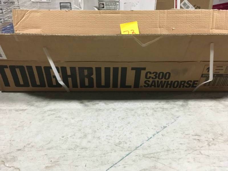 lot 73 image: ToughBuilt 35.5 in. W x 28.5 in. H Steel Sawhorse and Jobsite Table  1100 lb. Capacity in very good condition