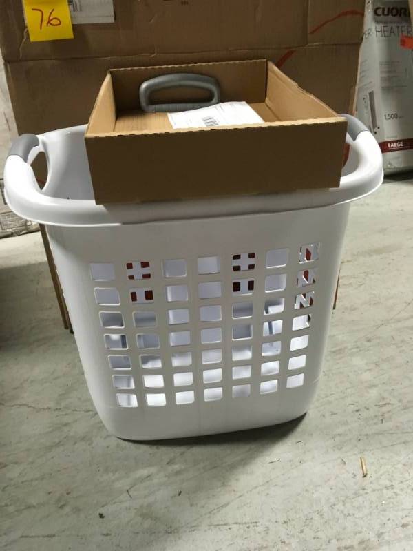 lot 76 image: Sterilite 1.75 Bushel Ultra Wheeled Basket in very good condition