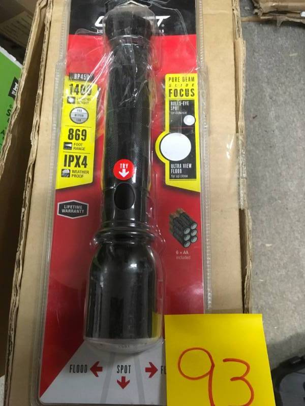 lot 93 image: Coast HP450 1400 Lumen LED Flashlight with Slide Focus in very good condition