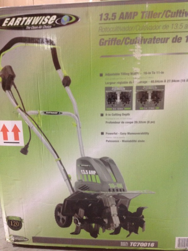 lot 109 image: Earthwise  16 in. 13.5 Amp Corded Electric TillerCultivator  in good conditions