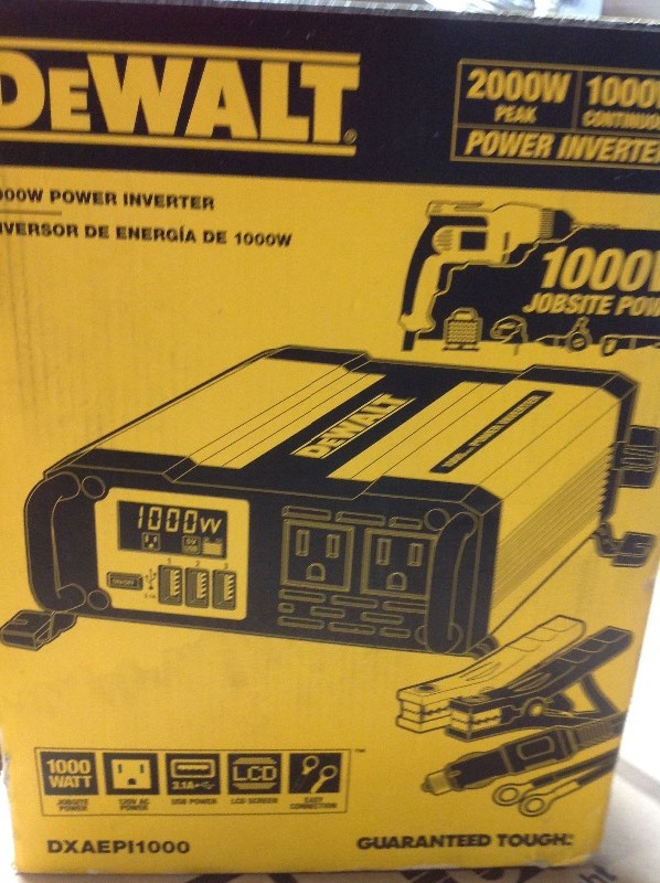 lot 113 image: DEWALT  1000-Watt Power Inverter in good condition