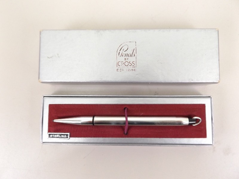 lot 21 image: .925 Sterling Silver Cross Mechanical Pencil