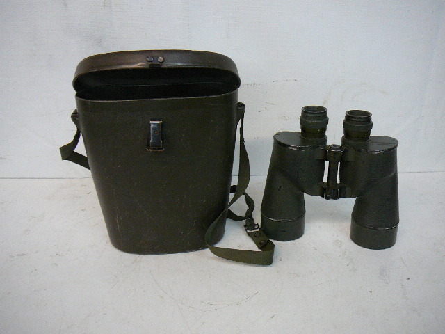 lot 47 image: Military Binoculars With Case