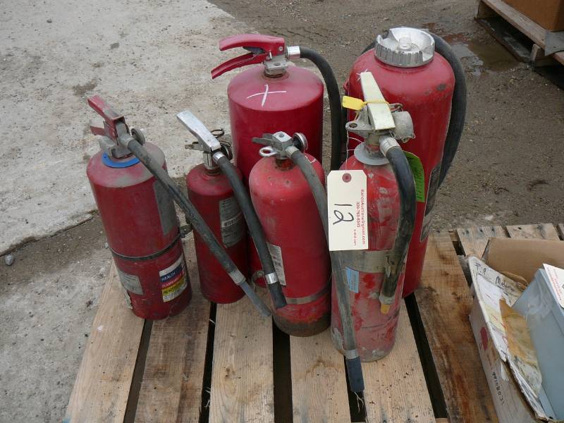 lot 12 image: Lot of Used Fire Extinguishers