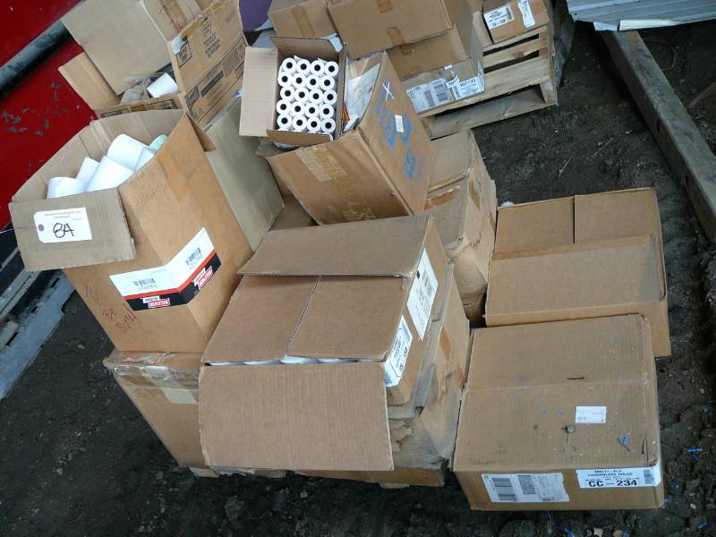 lot 84 image: Large lot of Carbonless Rolls of Paper