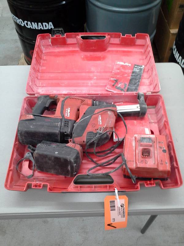 lot 573 image: Hilti TE-6 18VDC Drill with Batteries, Charger, Case