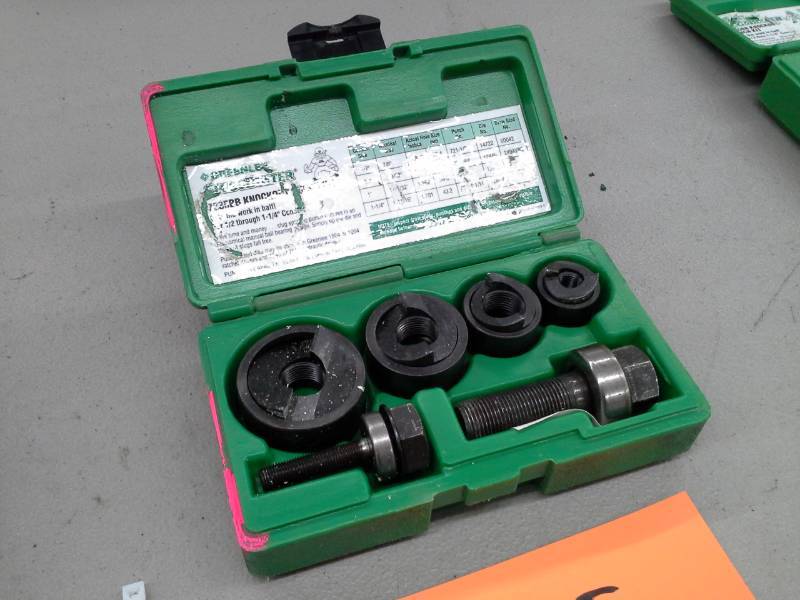 lot 655 image: Greenlee Slug Buster Knockout Punch Sets with Case
