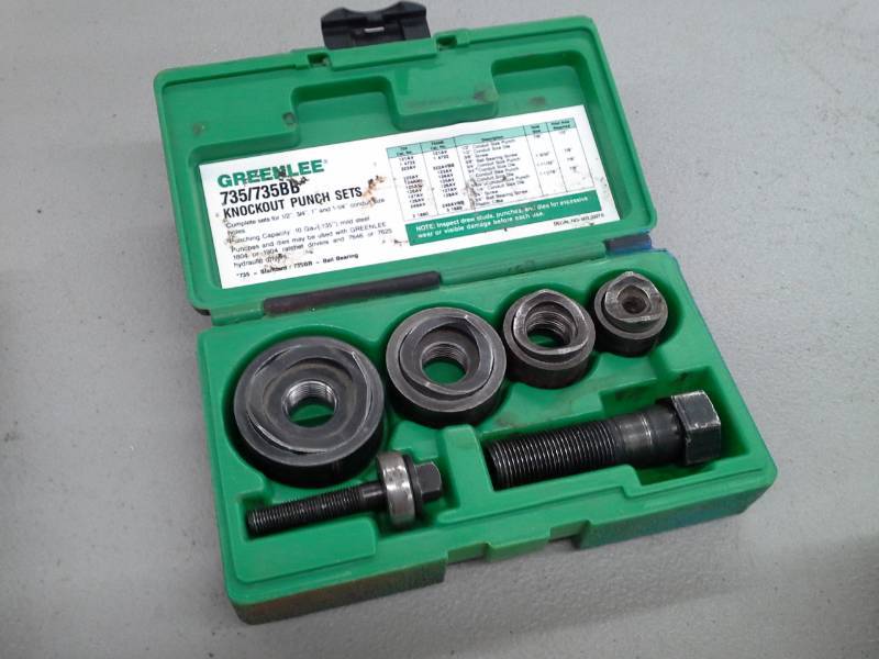 lot 656 image: Greenlee Knockout Punch Sets with Case