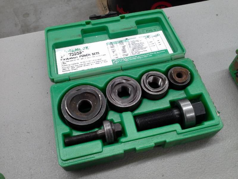 lot 668 image: Greenlee Knockout Punch Sets with Case