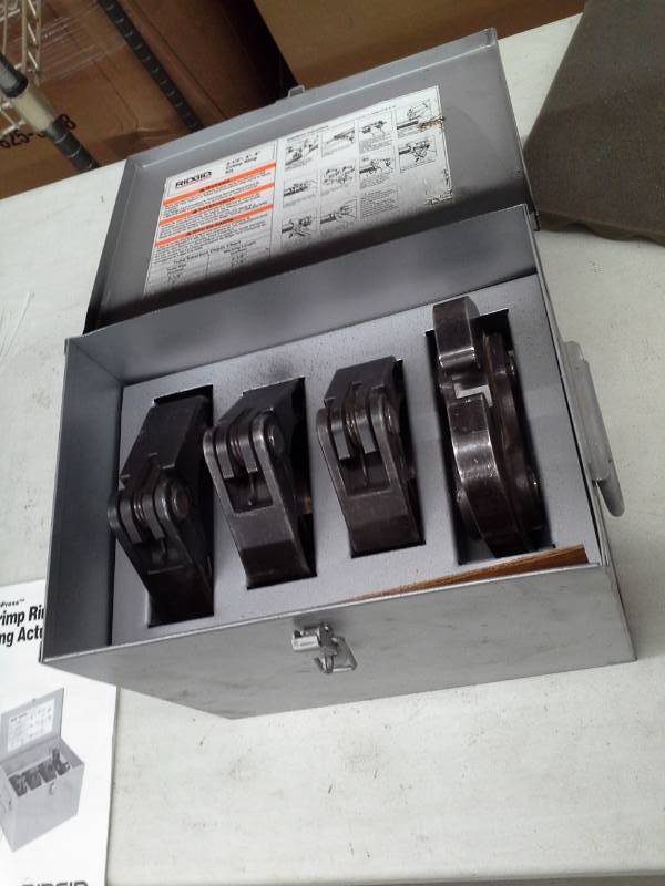 lot 690 image: Ridgid ProPress Crimp Ring and Ring Actuator with Manual, Case