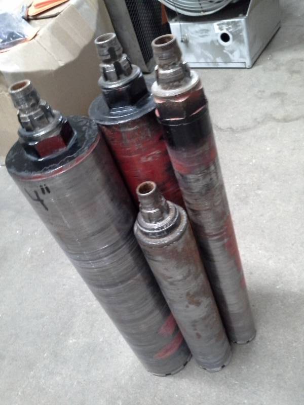 lot 909 image: Four Used Hilti Diamond Core Bits
