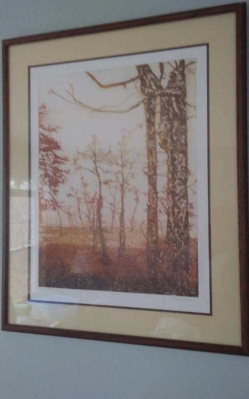 lot 4 image: Framed Print (Days Of Autumn) Signed B. Dauman 33x36