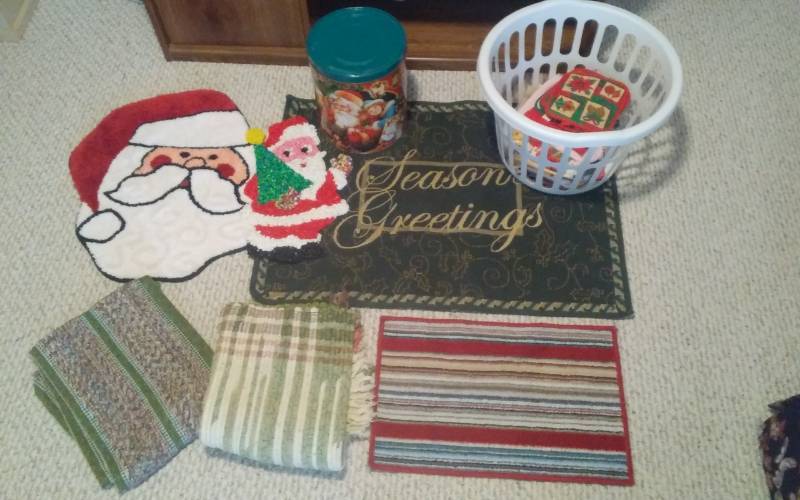 lot 15 image: Assorted Rugs, Christmas & Others