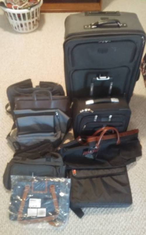 lot 18 image: Lot Of Luggage & Assorted Tote Bags, New Ralph Lauren Duffel