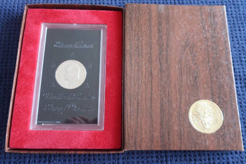 1972 S Silver Eisenhower Proof Dollar in Box - 40% Silver