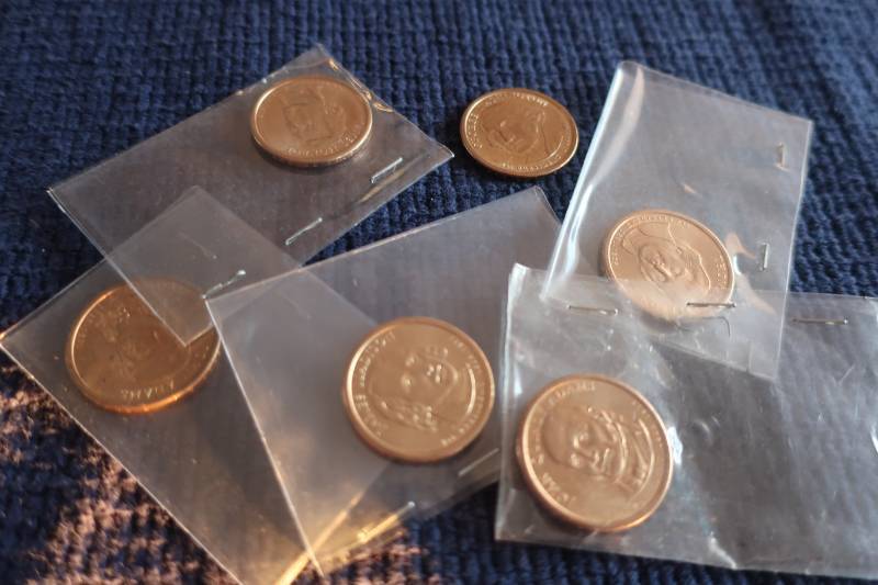 First 6 Presidential $1 Coins - Circulated