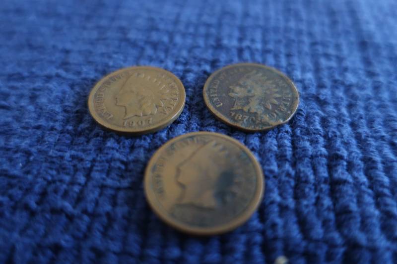 3 Indian Head Pennies