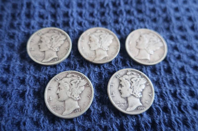 5 Mercury Dimes
