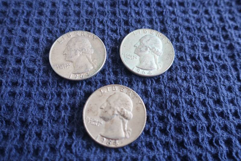 3 1964 D Quarters