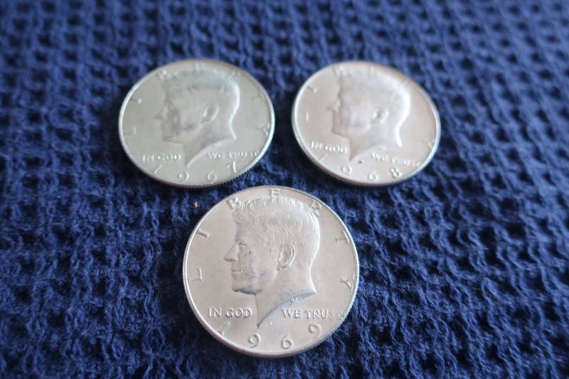3 Kennedy Half Dollars
