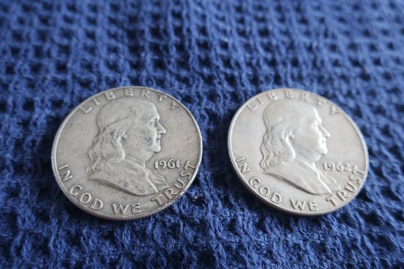2 Franklin Half Dollars