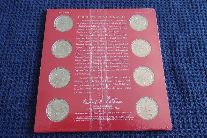 2013 Uncirculated Presidential Dollar Coin Set