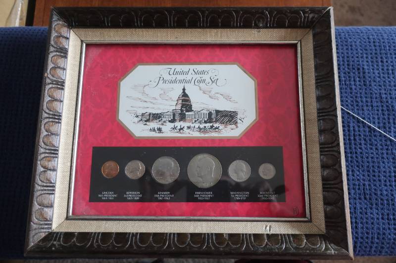 U.S. Presidential Coin Set in Frame
