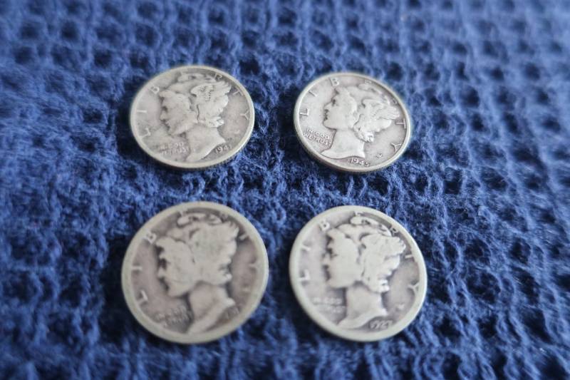 4 Mercury Dimes