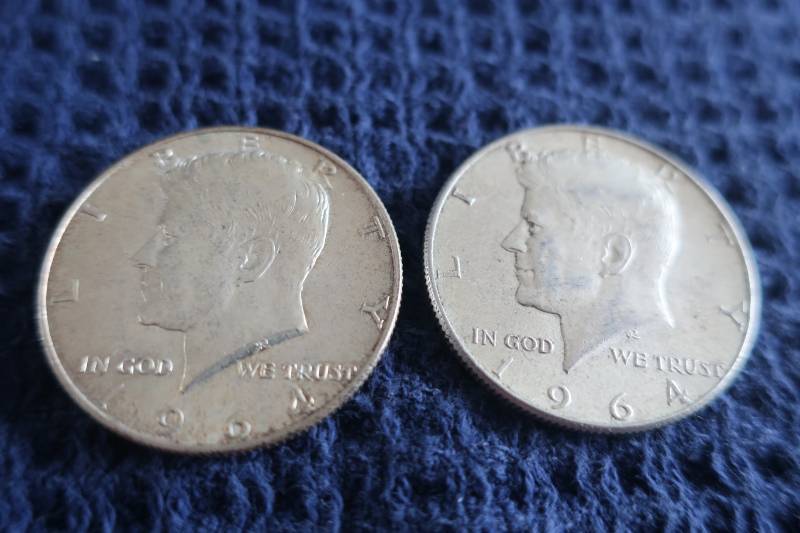 2 1964 Kennedy Half Dollars