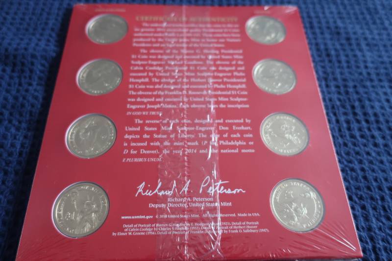 2014 Uncirculated Presidential Dollar Coin Set