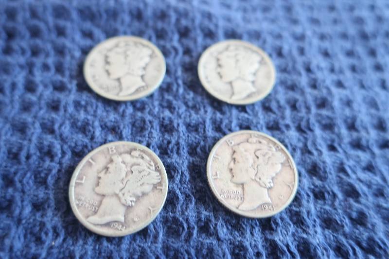 4 Mercury Dimes