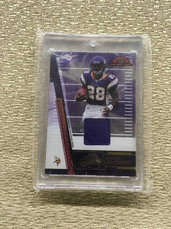 Adrian Peterson Authentic Game Worn Jersey Card