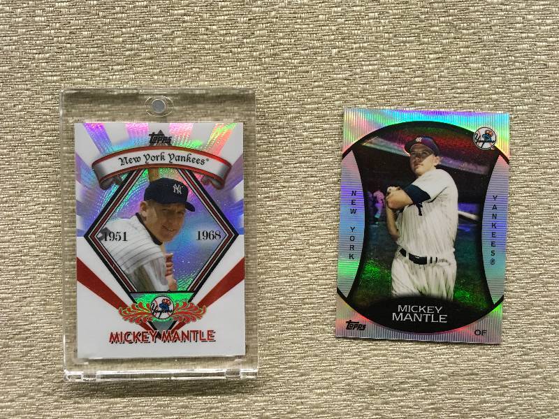 Two Mickey Mantle Refractor Cards