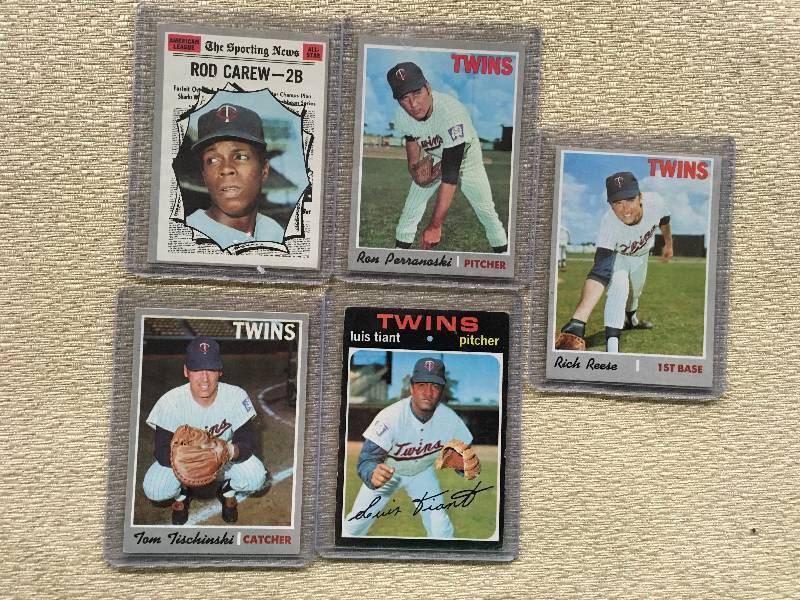 5 19701971 Minnesota Twins Cards - Carew